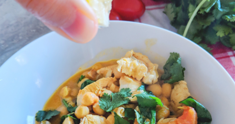 Chicken and Chickpea Coconut Curry with Turmeric