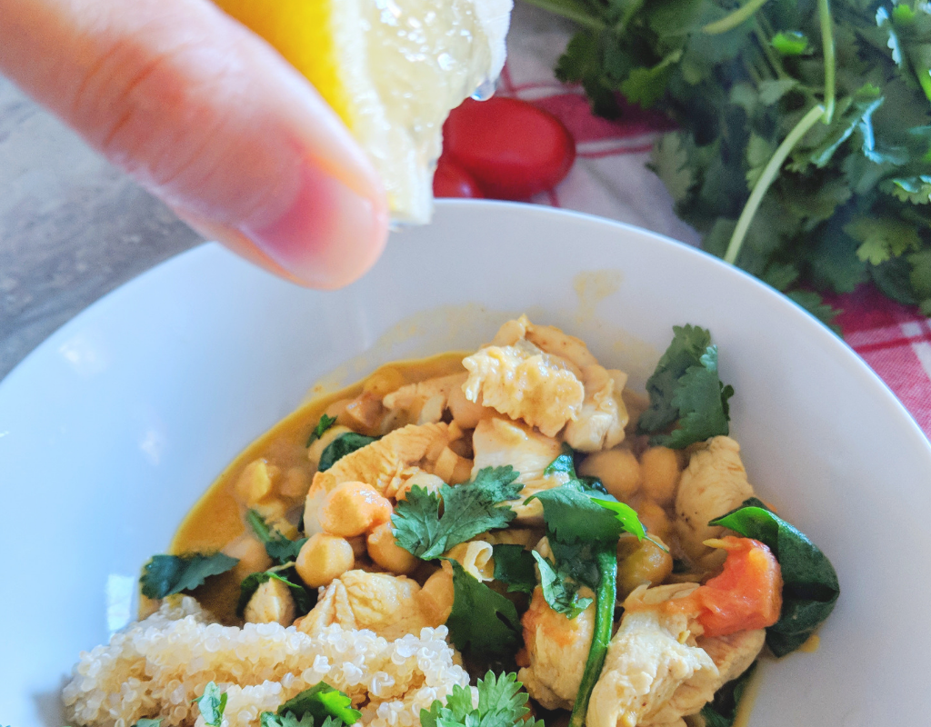 Chicken and Chickpea Coconut Curry with Turmeric